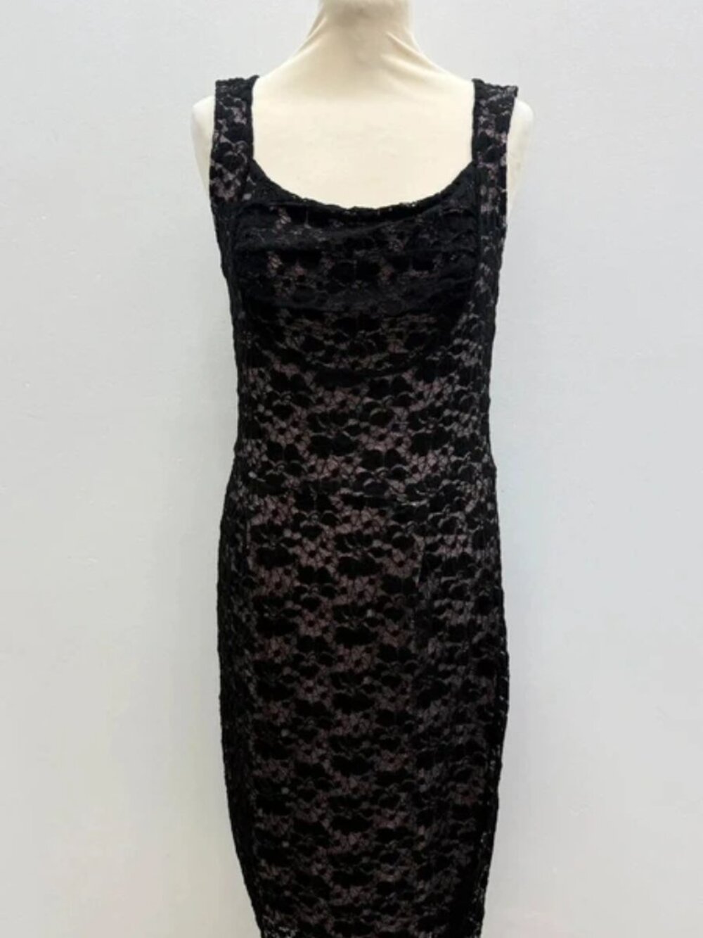 Jigsaw Black Lace Dress  12 Autumn Winter